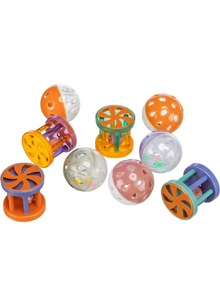 Іграшка Ball and Roll для котів м'яч і валик з брязкальцем 4,5 см Trixie (388184574)