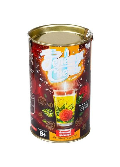 Набір для творчості Гелева свічка Червона квіточка маленький (GS-01-06) Danko Toys (364112436)