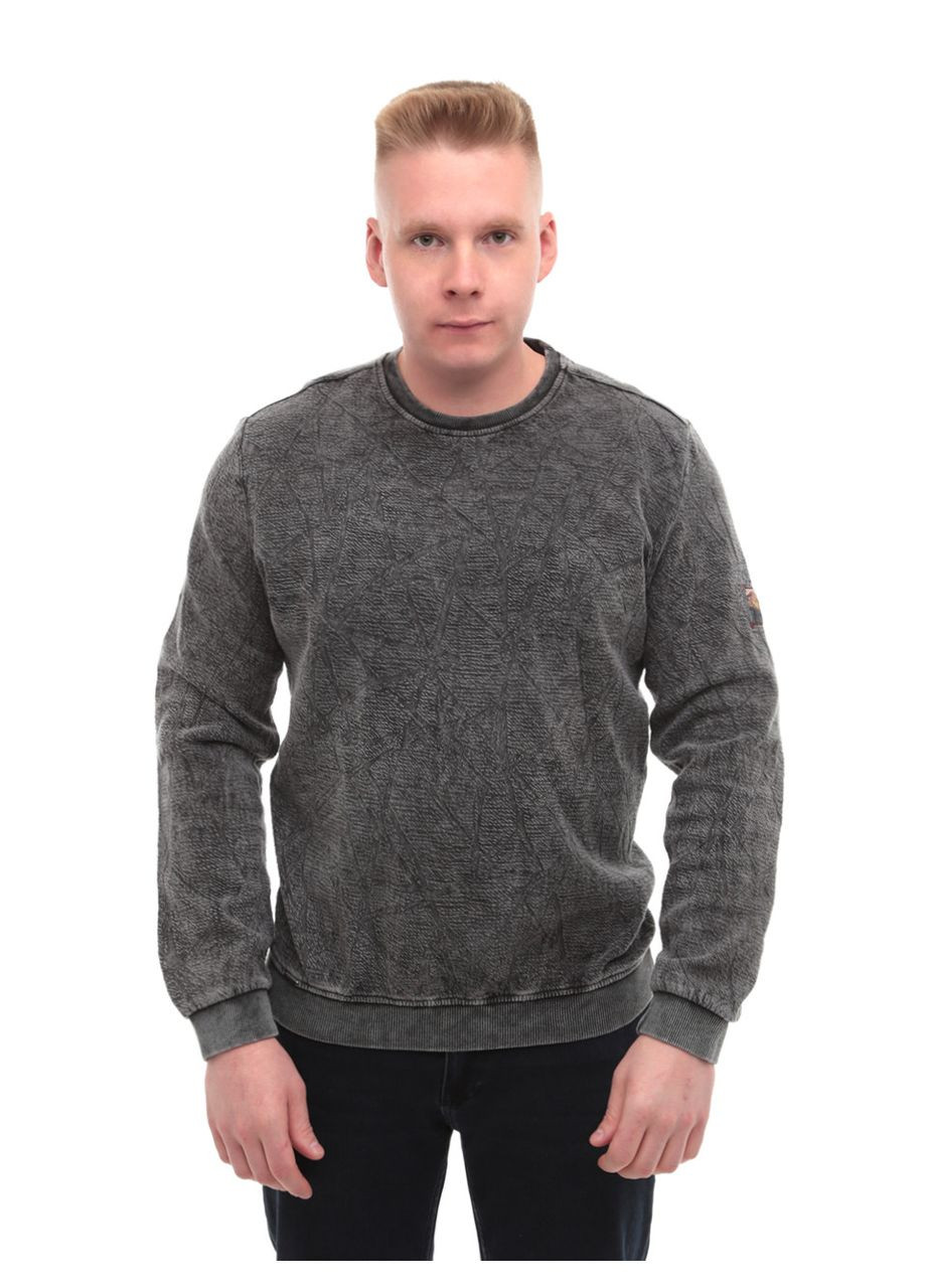 Чорний світшот чоловічий чорний однотонний великий розмір Jean Piere варенка (306816595)