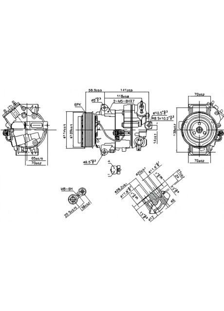 Компрессор кондиционера OPEL ASTRA J (09-) 1.8 I 16V OPEL ASTRA J (09-) 2.0 I 16V TURBO | Nissens (366162993)