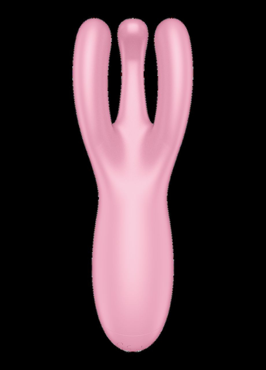 Гибкий смарт вибратор Threesome 4 Connect App розовый Satisfyer (303888316)