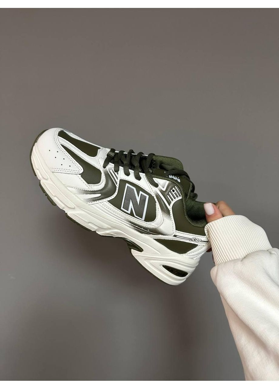 КРОСІВКИ ЖІНОЧІ NEW BALANCE 530 KHAKI WHITE НЬЮ БЕЛАНС 530 No Brand білі демісезони (369391318)