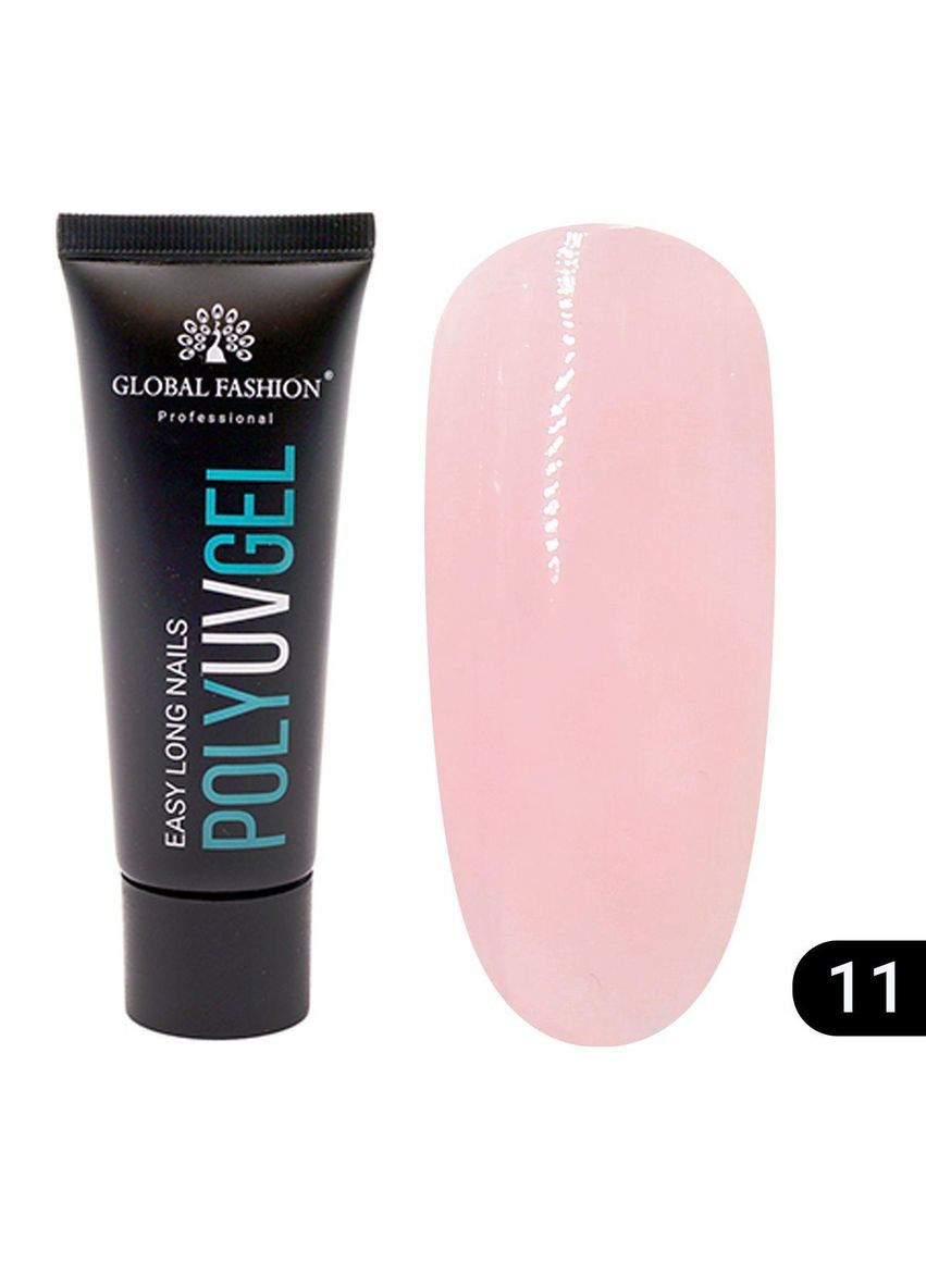Полігель для нарощування нігтів 30 г №11 Global Fashion (352751164)