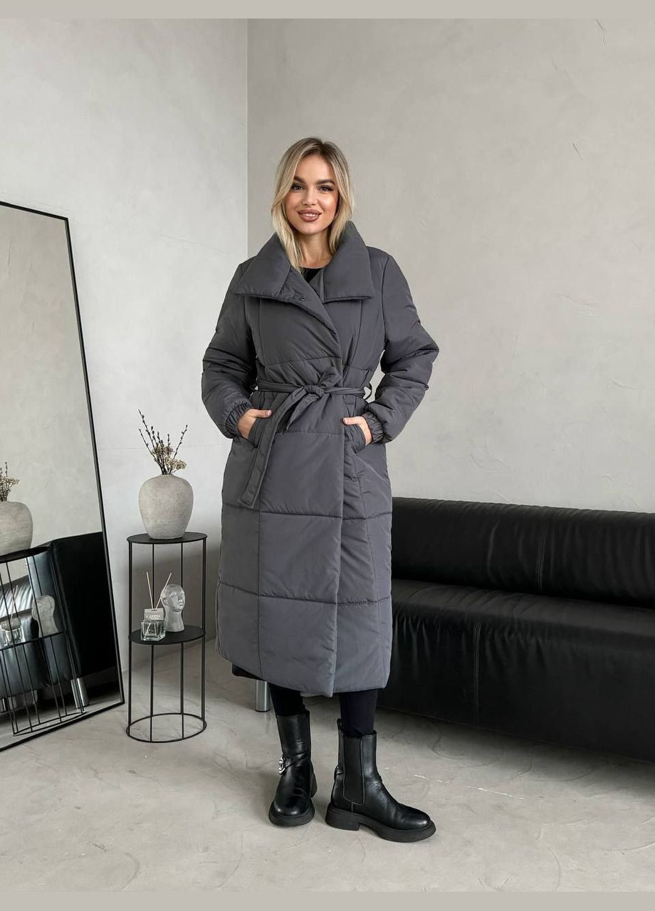 Графітове зимнє Пальто зимове оверсайз LeVi