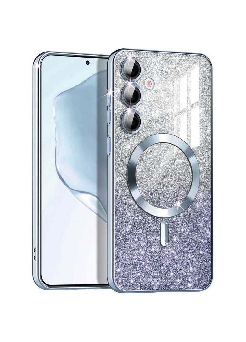 Чехол с блесками, защитными линзами на камеру и MagSafe для Samsung Galaxy S24+ Epik (307792615)