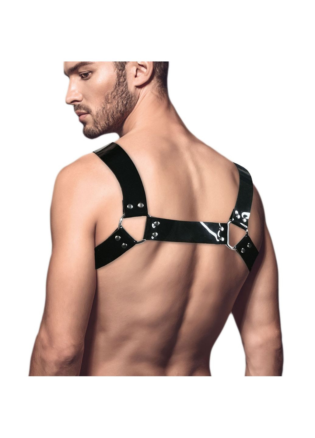 Чоловіча портупея на груди - Bulldog Harness Black Feral Feelings (358890764)