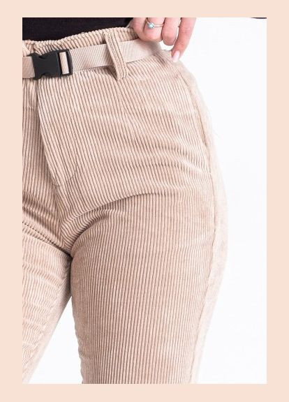 Светло-бежевые классические демисезонные классические брюки Let's Shop