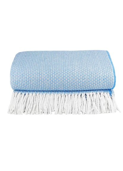 Плед бавовняний Букле 4633 200х220 см блакитний Love You (365432414)