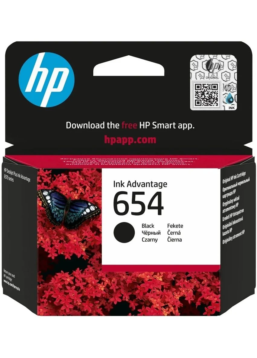 Картридж с печатающей головкой струйный No.654 DJ IA 2976/4376/6575 Black HP (387355525)
