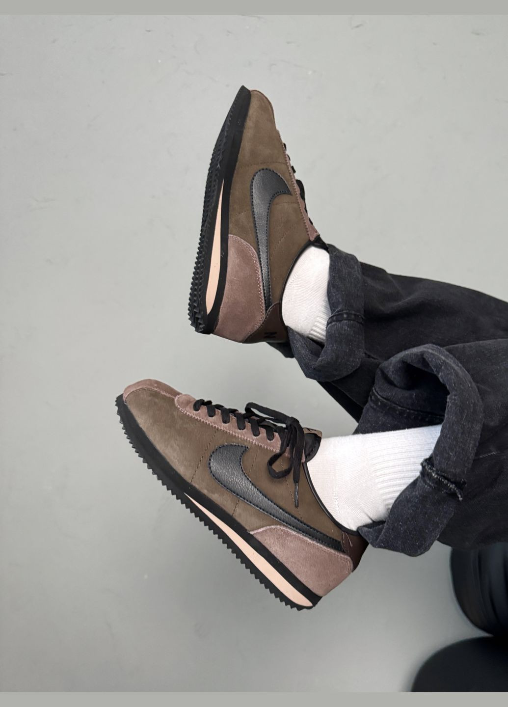 Кроссовки женские и мужские Nike Cortez brown | Найк Кортез коричневые No Brand коричневые демисезоны (316091184)