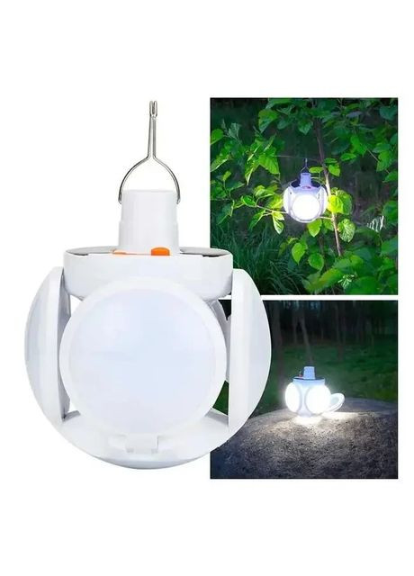 Фонарь лампа аккумуляторная ручная (подвесная) от солнечной батареи с USB зарядкой на 5 режимов до 3-4 часов работы No Brand (361669460)