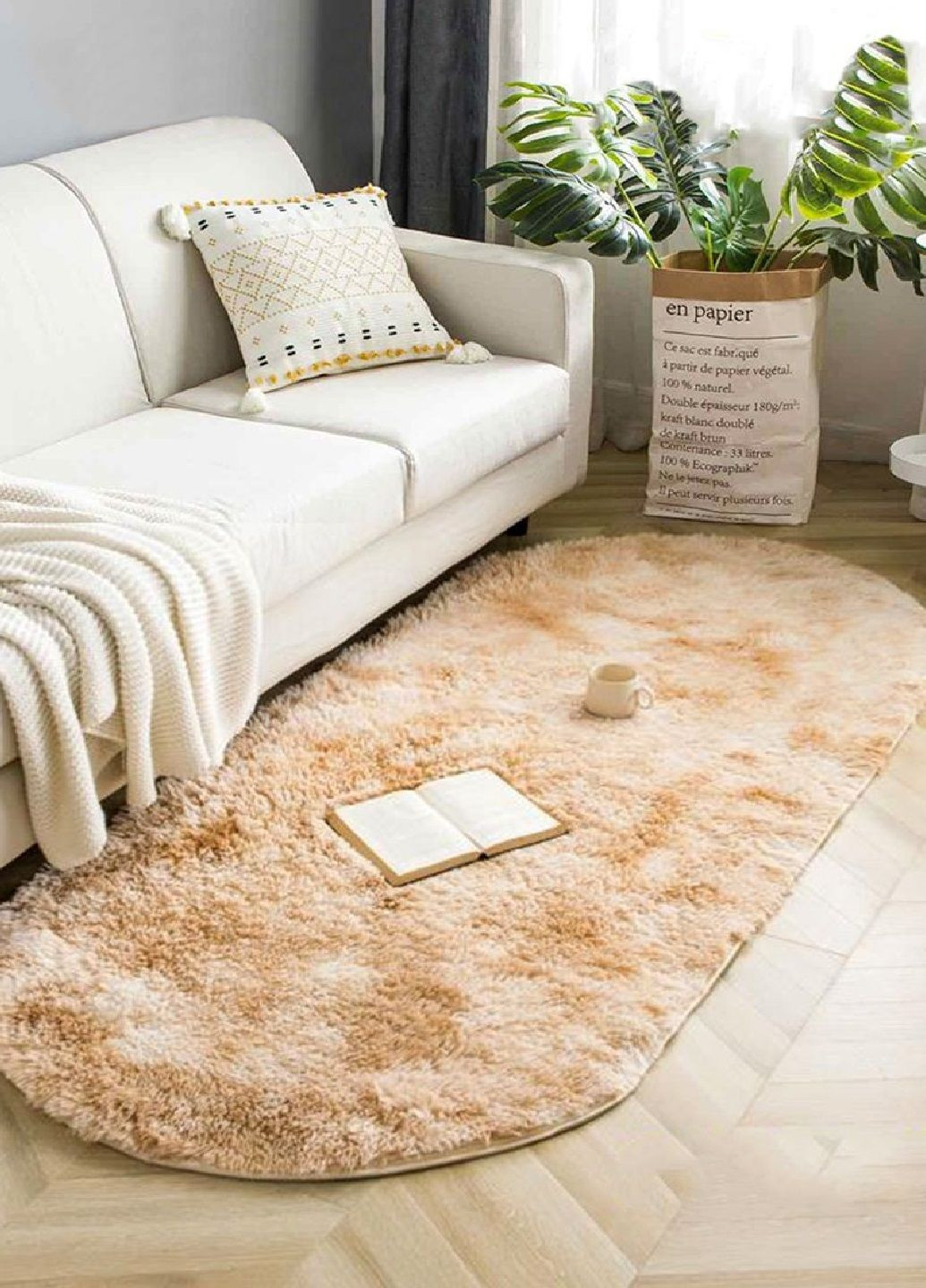 Коврик пушистый овальный Vishnya (321997965)