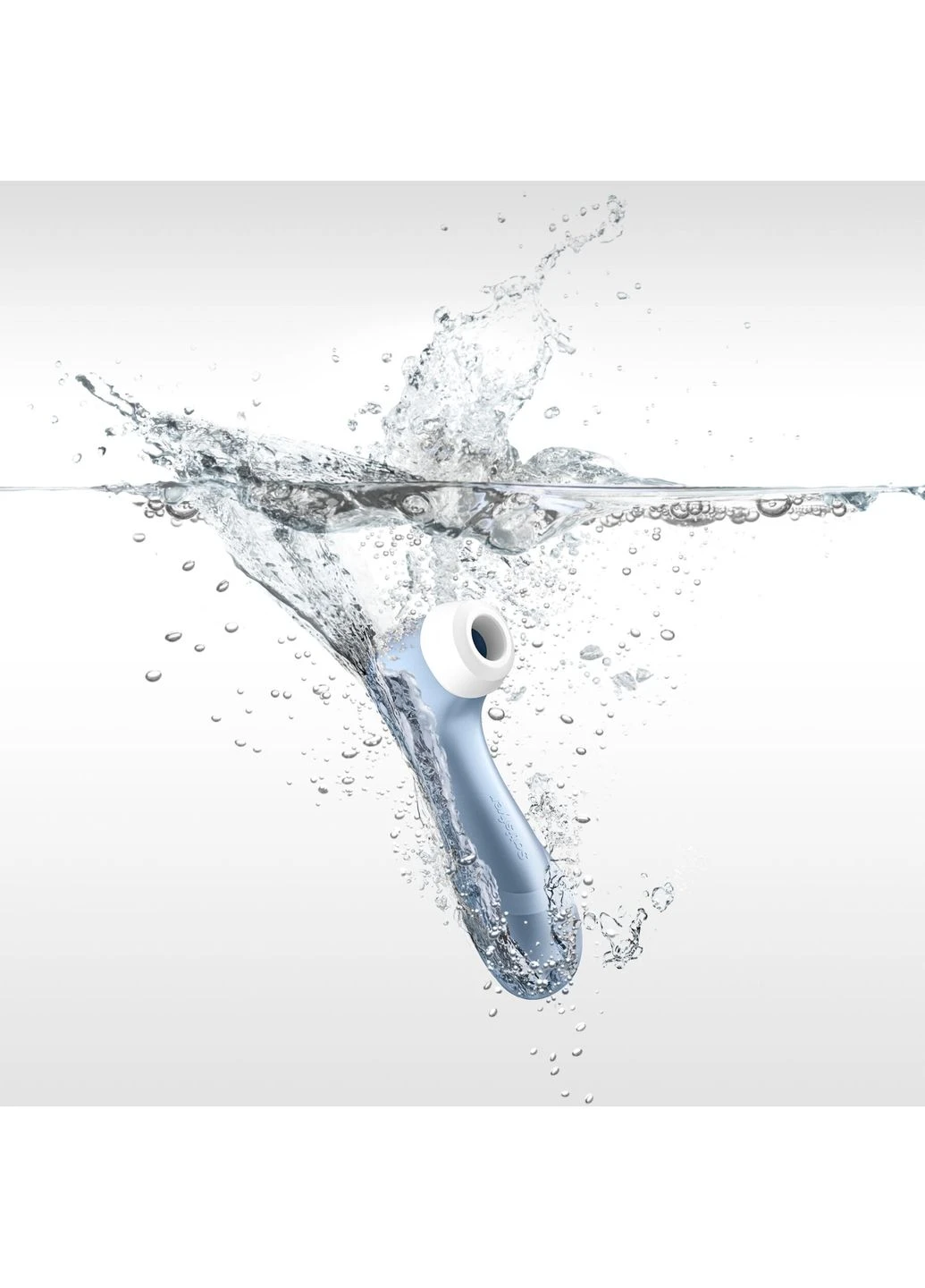 Вакуумный стимулятор для клитора голубого цвета Pro 2 Satisfyer (382842435)