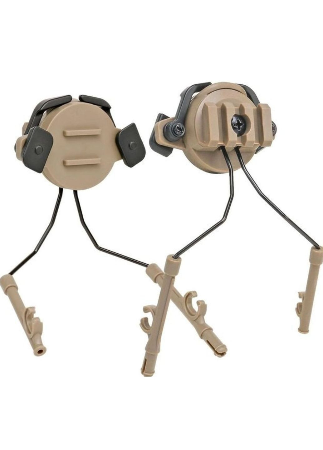 Кріплення для активних навушників на каску, шолом fast та ін. wosport hl-acc-43 coyote No Brand (283296839)