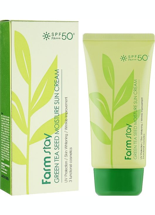 FarmStay Сонцезахисний крем зволожуючий із екстрактом зеленого чаю Green Tea Seed Moisture Sun Cream SPF50PA, 70 мл — Крем, Південна Корея (369724214)