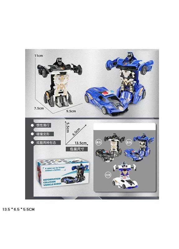 Игрушка Трансформер машина полиция MY688-5 в ассортименте 4 цвета, короб. 23,5*6,5*4,7см No Brand (362432109)