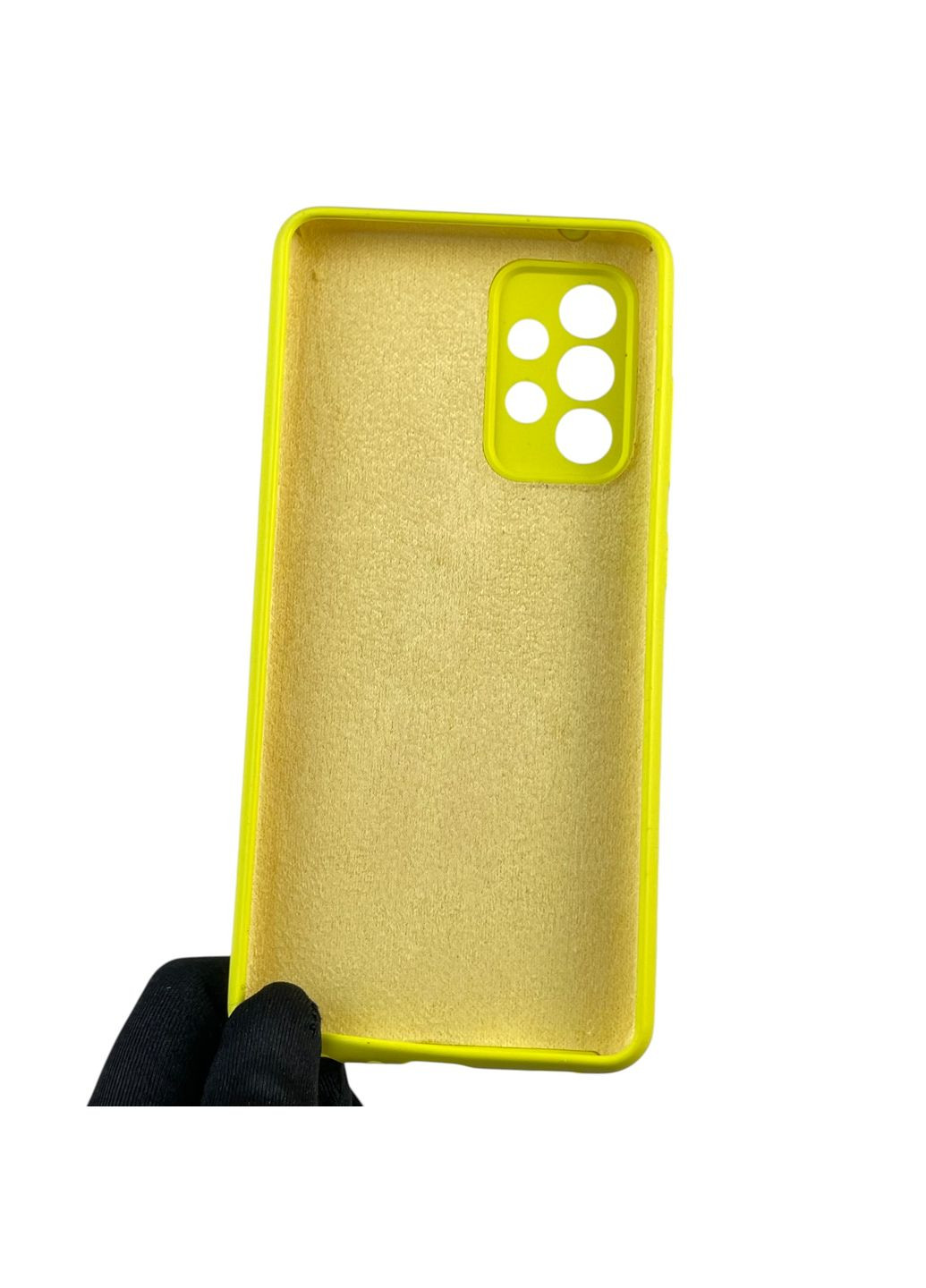 Чохол для Galaxy A52s (SM-A528F) силіконовий з мікрофіброю нековзний на самсунг а52с жовтий Samsung (366389680)
