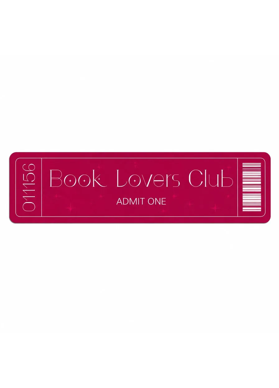Закладка-билетик для книг картонная «Book Lovers Club 2» фуксия No Brand (404813567)