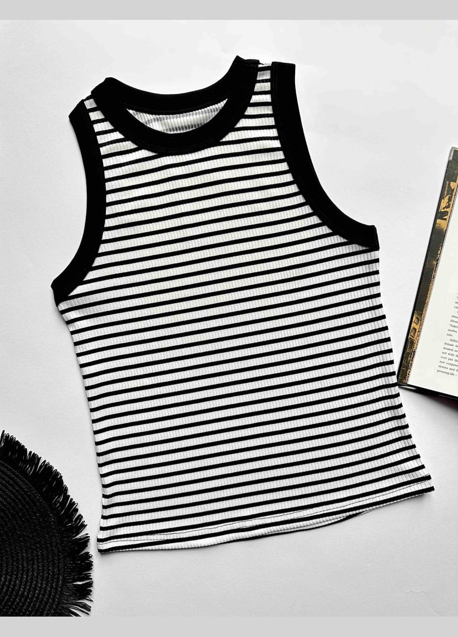 Женская майка в рубчик в полоску GorLin — 327366655