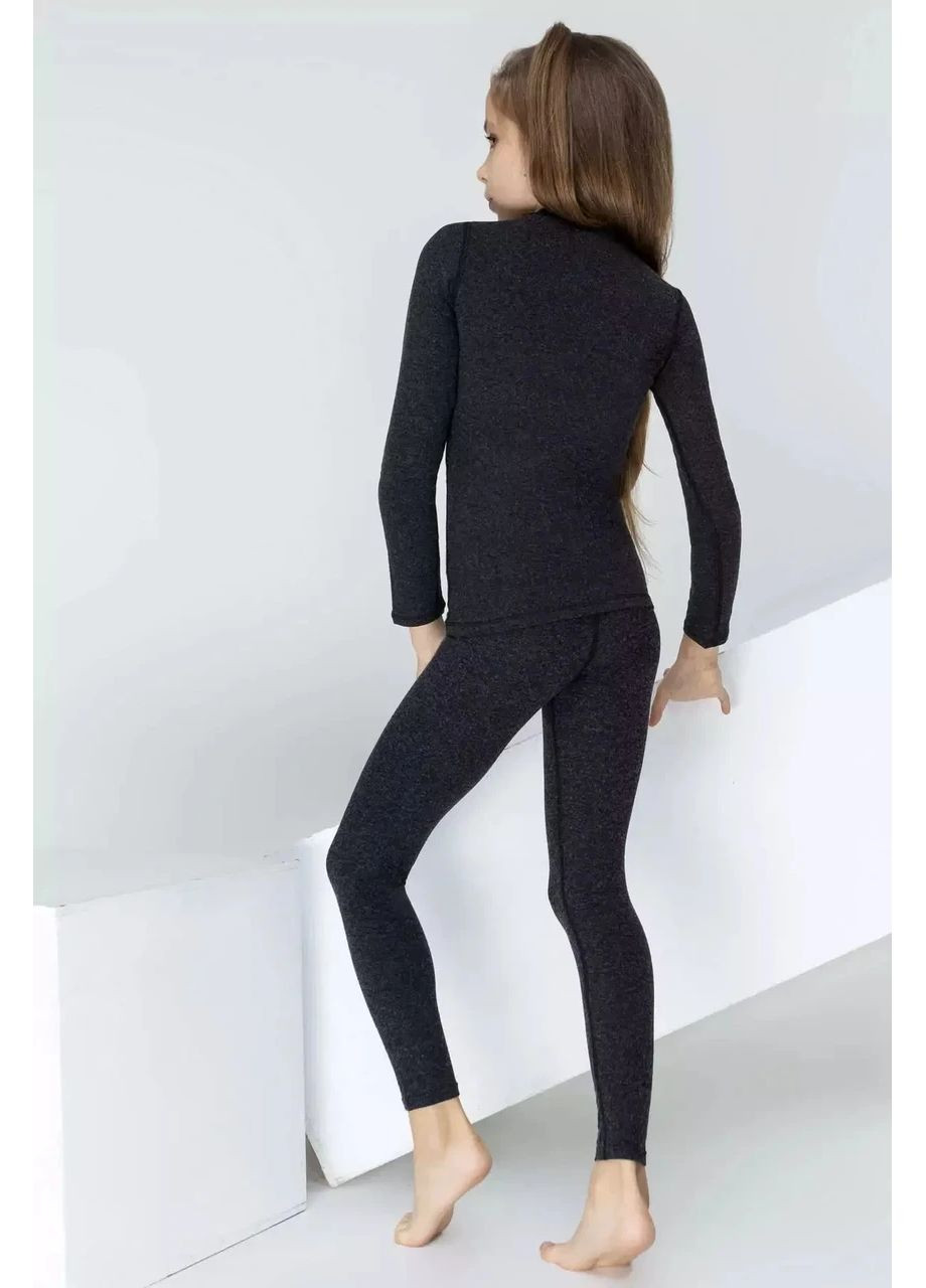 Термолосины для девочек ICELAND на натуральной вискозе с добавлением шерсти -10°C серые TOTALFIT (361117795)