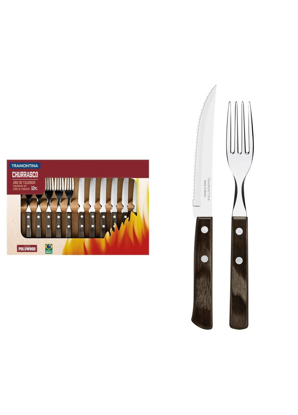 Набір приборів для гриля Barbecue Polywood, 12 предметів 21199/903 Tramontina (373414578)