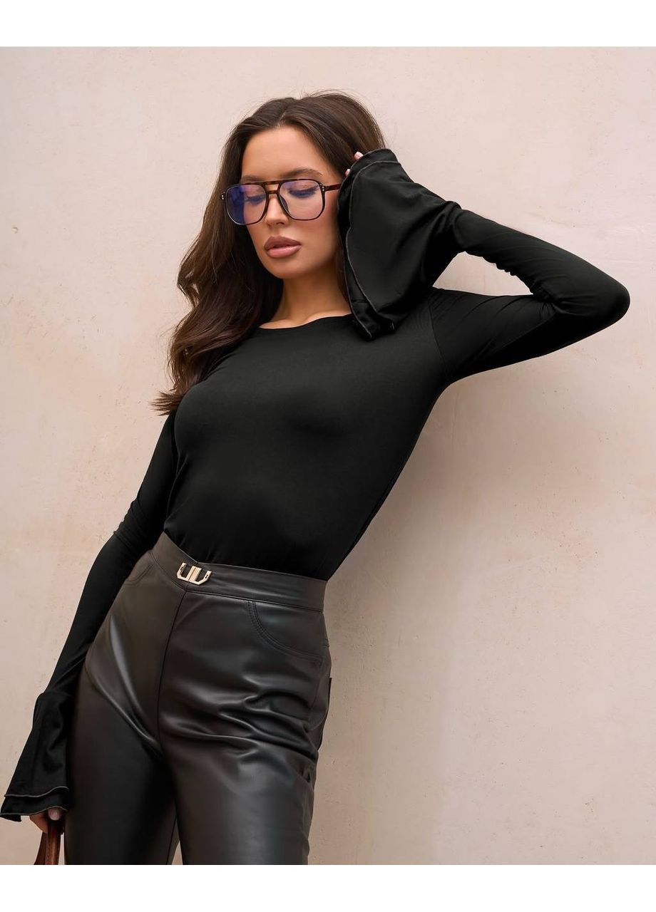 🖤 Базова кофта з воланами на рукавах 🖤Ознайомтеся з розмірною сіткою. DK/DL Мода без кордонів (361298416)