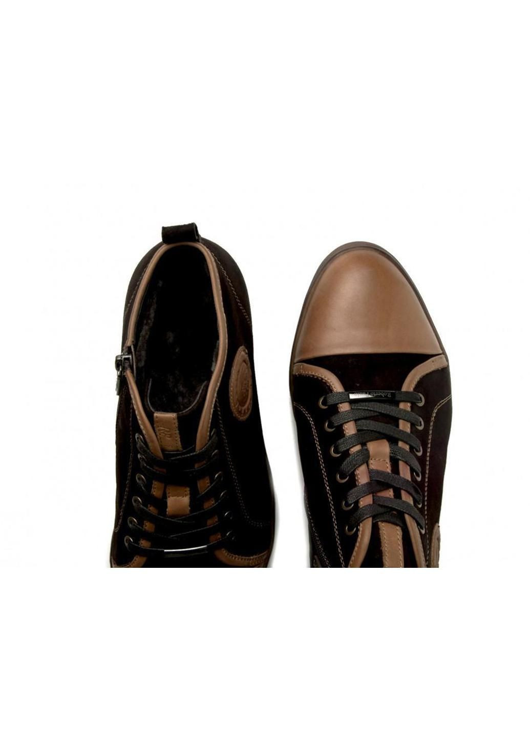 Коричневые зимние ботинки 7134629 41 цвет коричневый Roberto Paulo