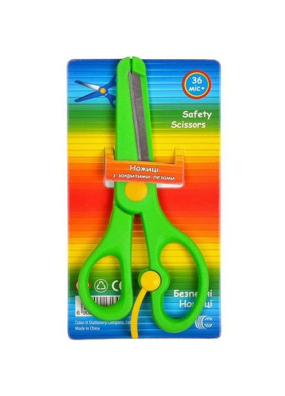 Ножиці "Дитячі" пластикові "C" 2013T(Green) 13,5см Bambi (366421725)