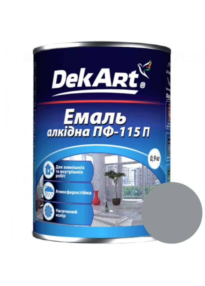 Эмаль алкидная ПФ-115П светло-серая ТМ"" - 2,8 кг. DekArt (363977860)