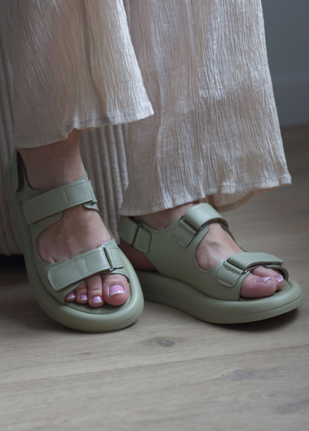 Босоніжки жіночі з натуральної шкіри No Brand 2216 (336212723)