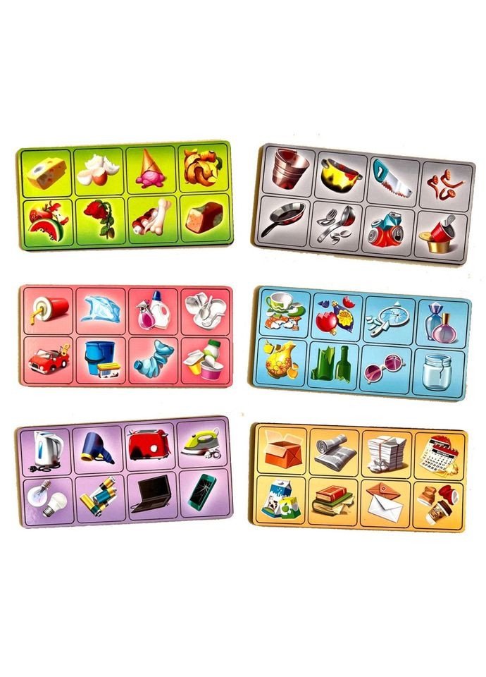 Настольная развивающая игра "Сортировка мусора: мусоровоз" (ПСФ129) PSF129 комодик Ubumblebees (366017397)