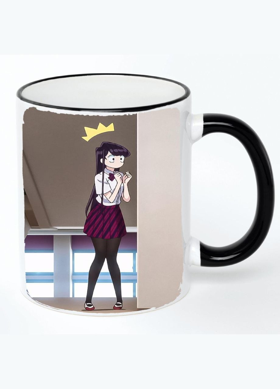 Чашка У Коми сан проблемы с общением Аниме #011 (кружка, кружка) Белая с черной ручкой 330 мл No Brand (322712292)