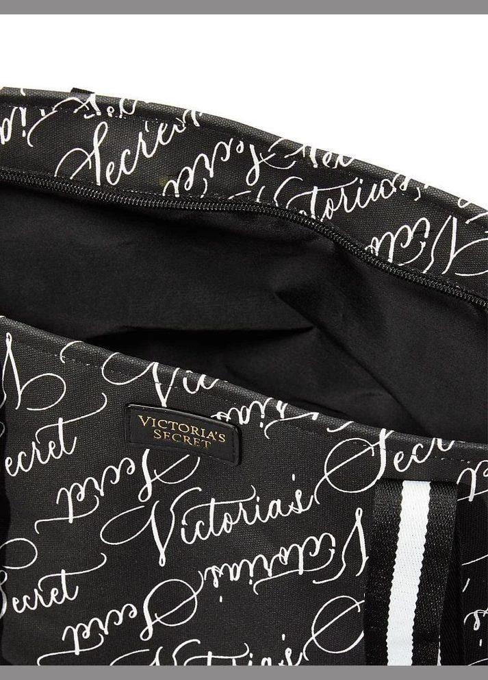 Сумка Шоппер Tote Bag, Чорна з логотипом Victoria's Secret (365241936)