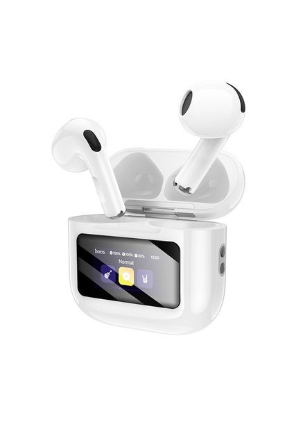 Бездротові блютуз навушники EQ 14 з екраном 7 ГОДИН РОБОТИ bluetooth 5.4 білий Hoco (356892857)