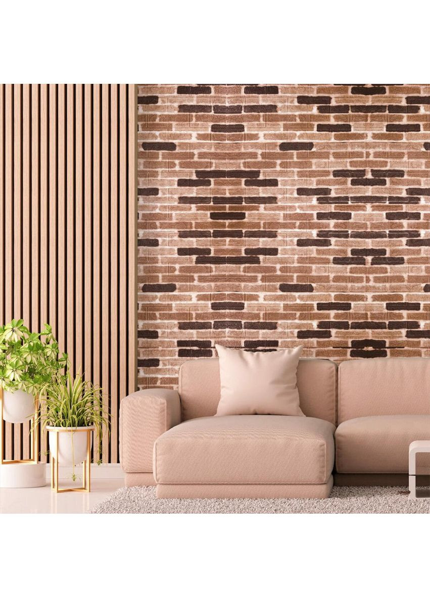 Самоклеюча 3D панель 700х770х3мм Класична цегла love-shopping Sticker Wall (354660575)