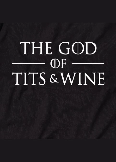 Чорна футболка got "god of tits and wine" чоловіча чорна (bd-f-18) BeriDari