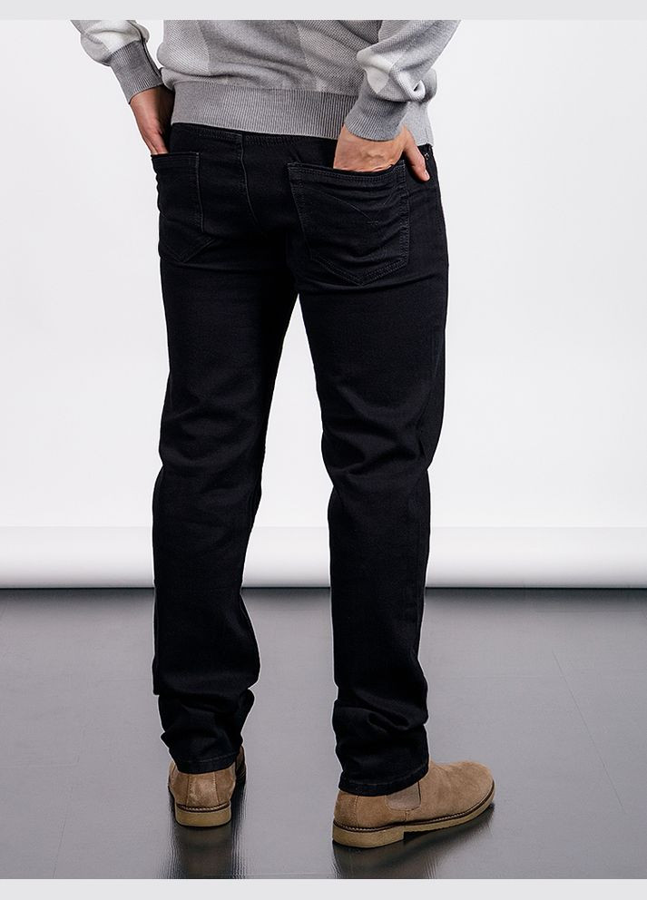 Черные демисезонные мужские джинсы регуляр цвет черный цб-00233728 R.KOOST