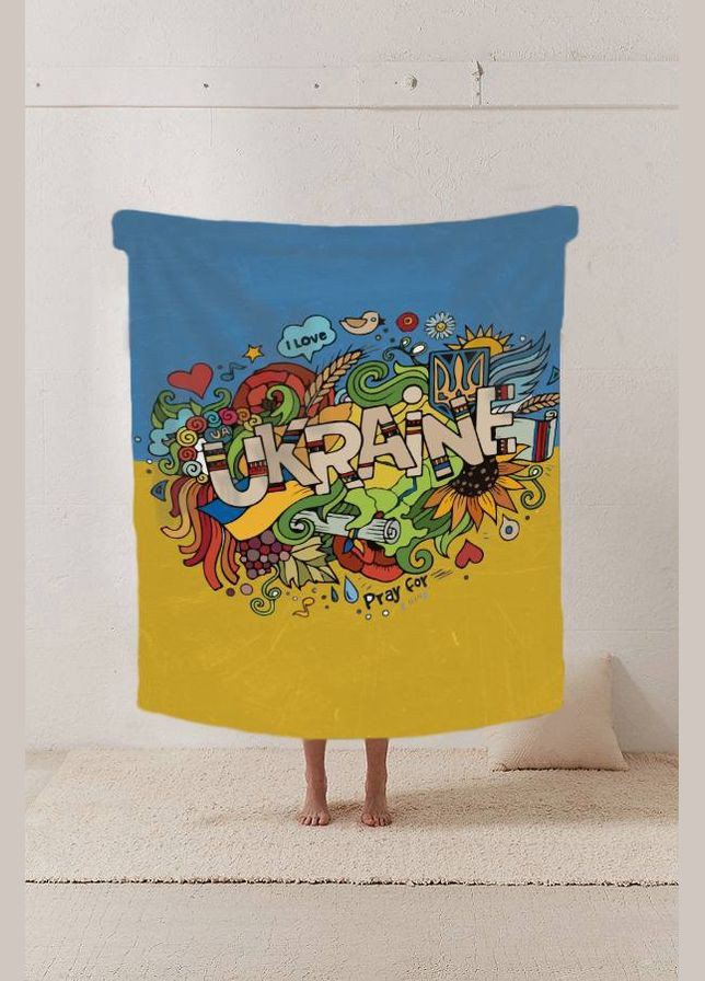 Плед патриотический 3D UKRAINE 12172 135х160 см. FlexDress (364495098)