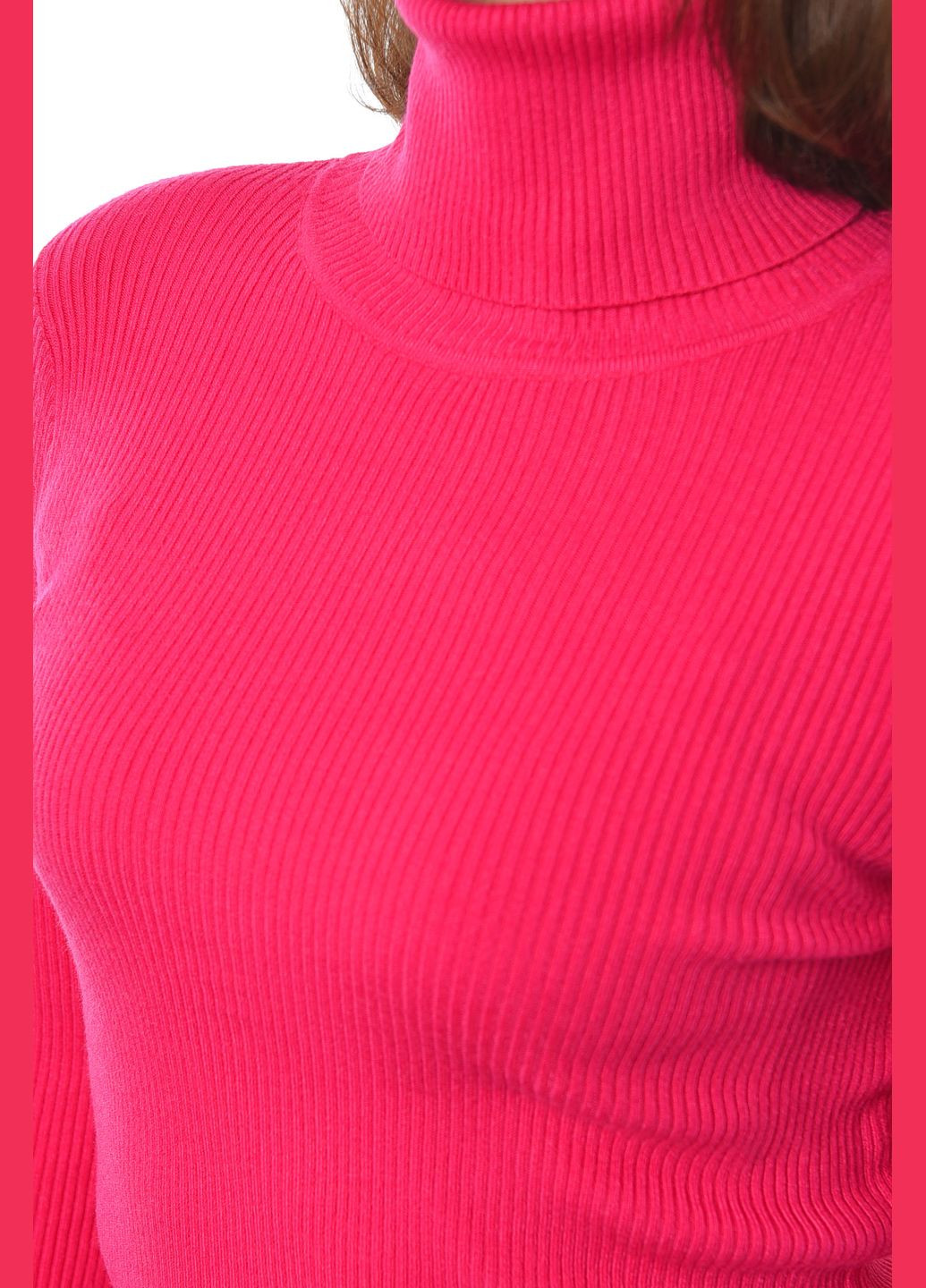 Гольф жіночий однотонний рожевого кольору Let's Shop (305843617)