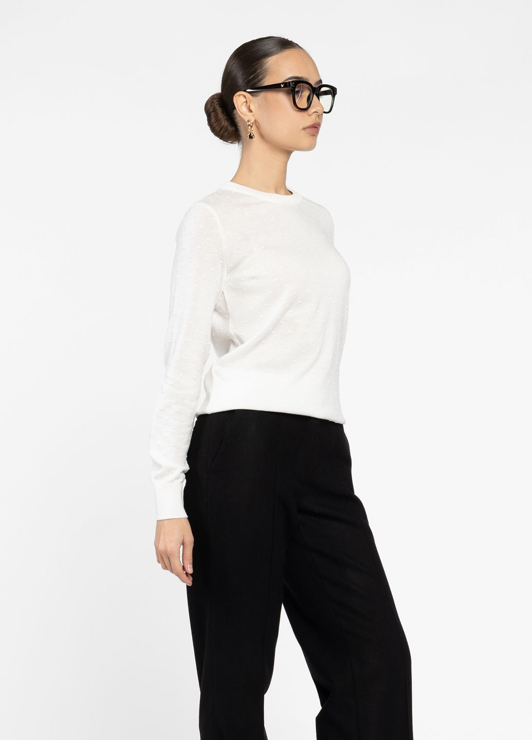 Білий зимовий джемпер жіночий білий Arber Crew-neck WD1 WTR-180