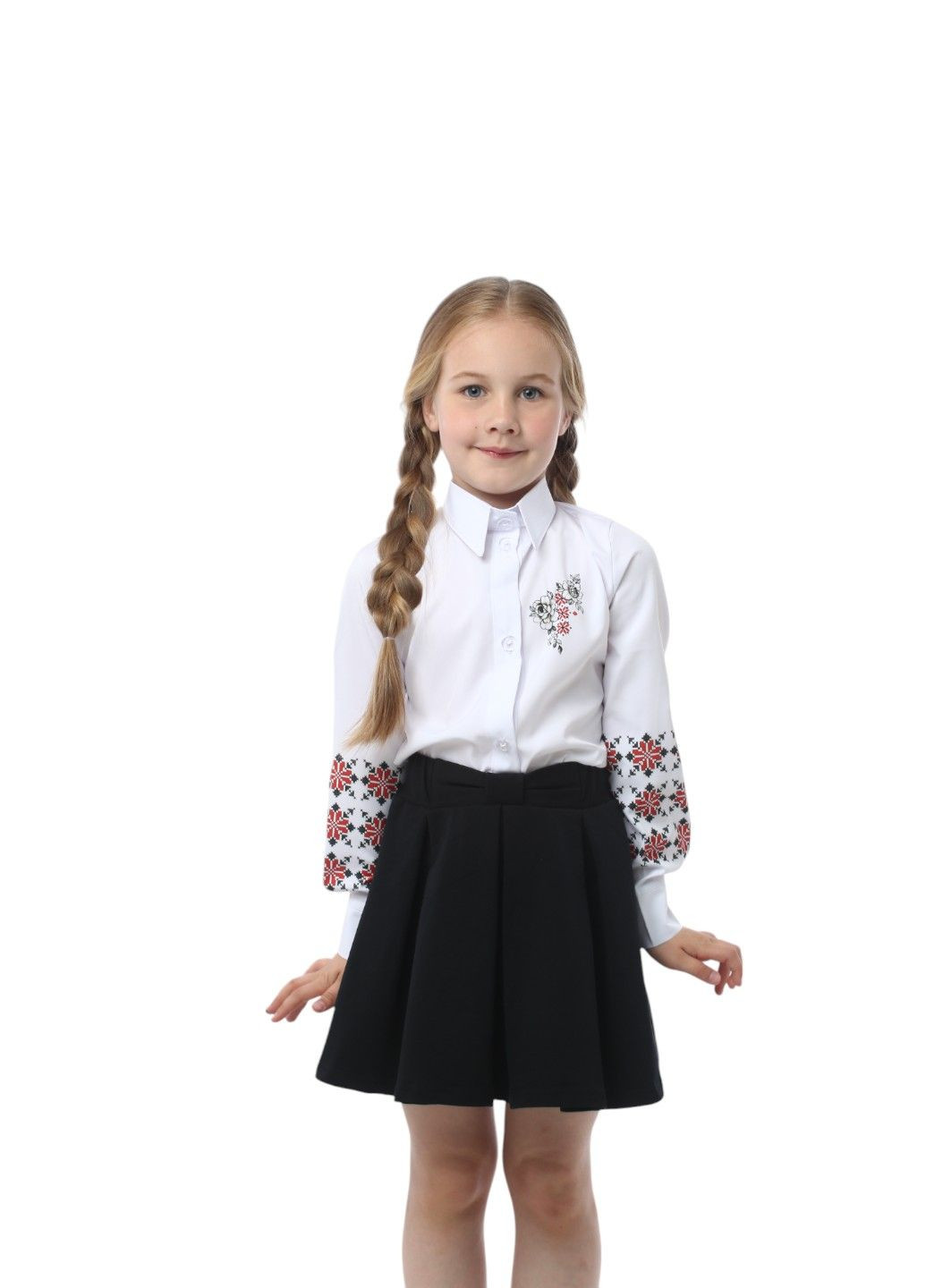 Белая кэжуал рубашка с орнаментом Leka