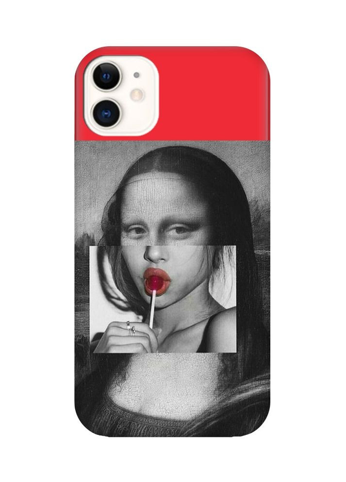 Матовий червоний чохол на Apple iPhone 11 (6.1):: Сучасна Мона Ліза (принт 351) Creative (360664513)