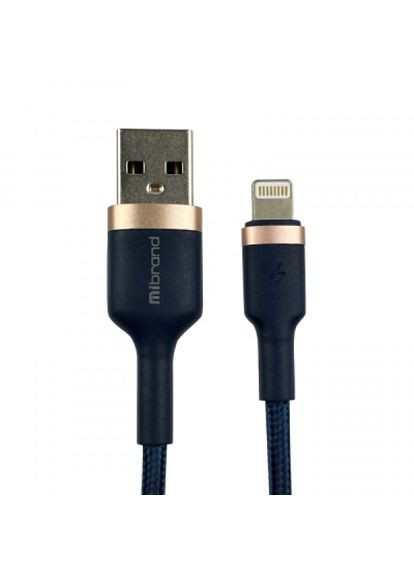 Дата кабель USB 2.0 AM to Lightning 1.0m MI71 2.4A Navy Blue (MIDC/71LNB) Mibrand usb 2.0 am to lightning 1.0m mi-71 2.4a navy blue (268144428)