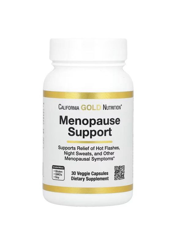 Натуральна добавка Menopause Support, 30 вегакапсул для жінок California Gold Nutrition (324421720)