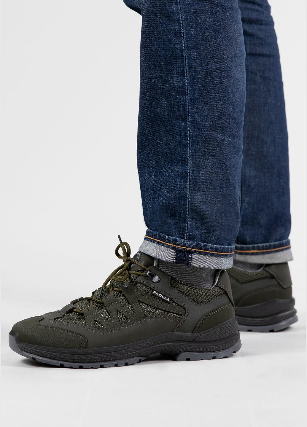 Хакі Літні кросівки чоловічі з сіткою хакі (пат 5 зелені) Paolla