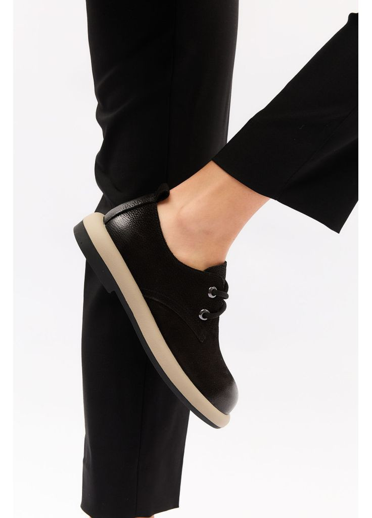 Lonza Туфлі 205834 чорний з натуральний нубук, україна — демісезон (358063591)