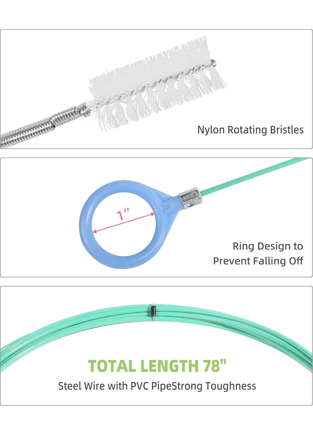 Щетка для чистки автомобильного люка 3 метра (0054/3m) No Brand (352720267)