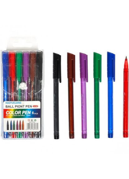 Набір кольорових ручок, 6 кольорів, 1 мм No Brand (342415990)