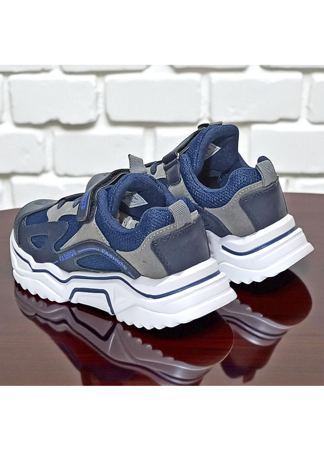 Синій ортопедичні кросівки на липучках для хлопчика Boyang