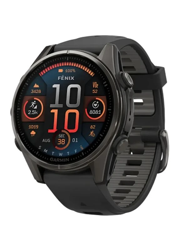 Смарт-годинник fenix 8 43mm, AMOLED, Saph, CrbnGry Ti/Blk, Blk/PebblGryBnd, (010-02903-21) Garmin (399026981)